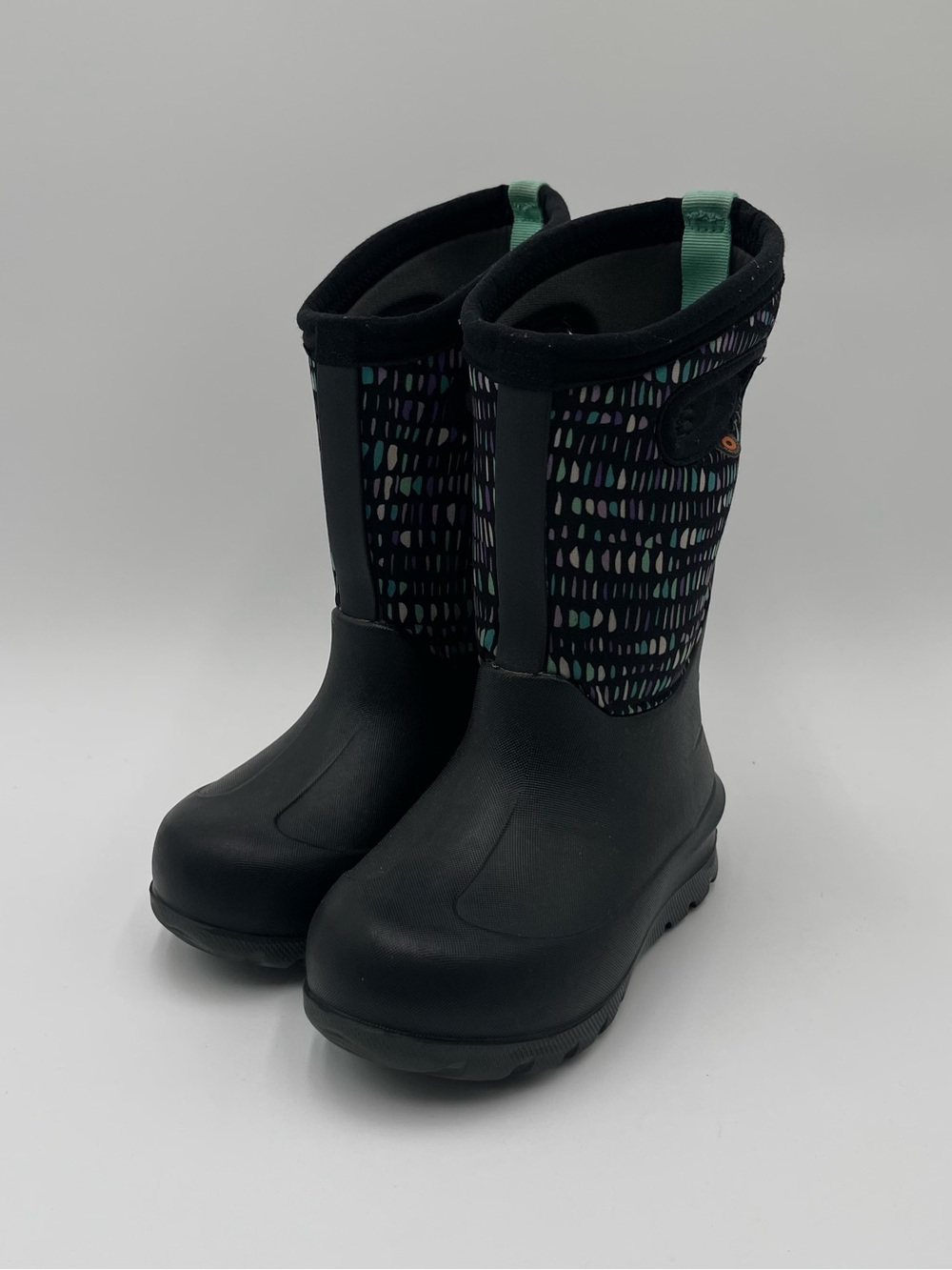 BOGS Neo-Classic Youth Girls 10 Waterproof Twinkle Winter Boots Black BioGrip